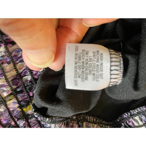 Style & Co. Woman Top Size 1x Purple Silver Gray 3/4 Sleeve Lined Worn Once - Picture 10 of 12